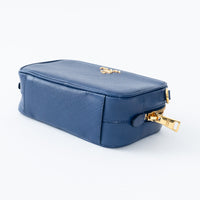 Prada Blue Saffiano Leather Crossbody Bag