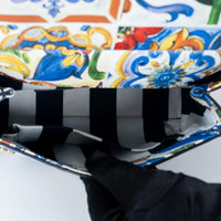 Dolce & Gabbana Majolica Printed Leather Sicily Bag Size Medium