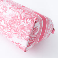 Dior White and Pink Technical Fabric Travel Nomad Pouch