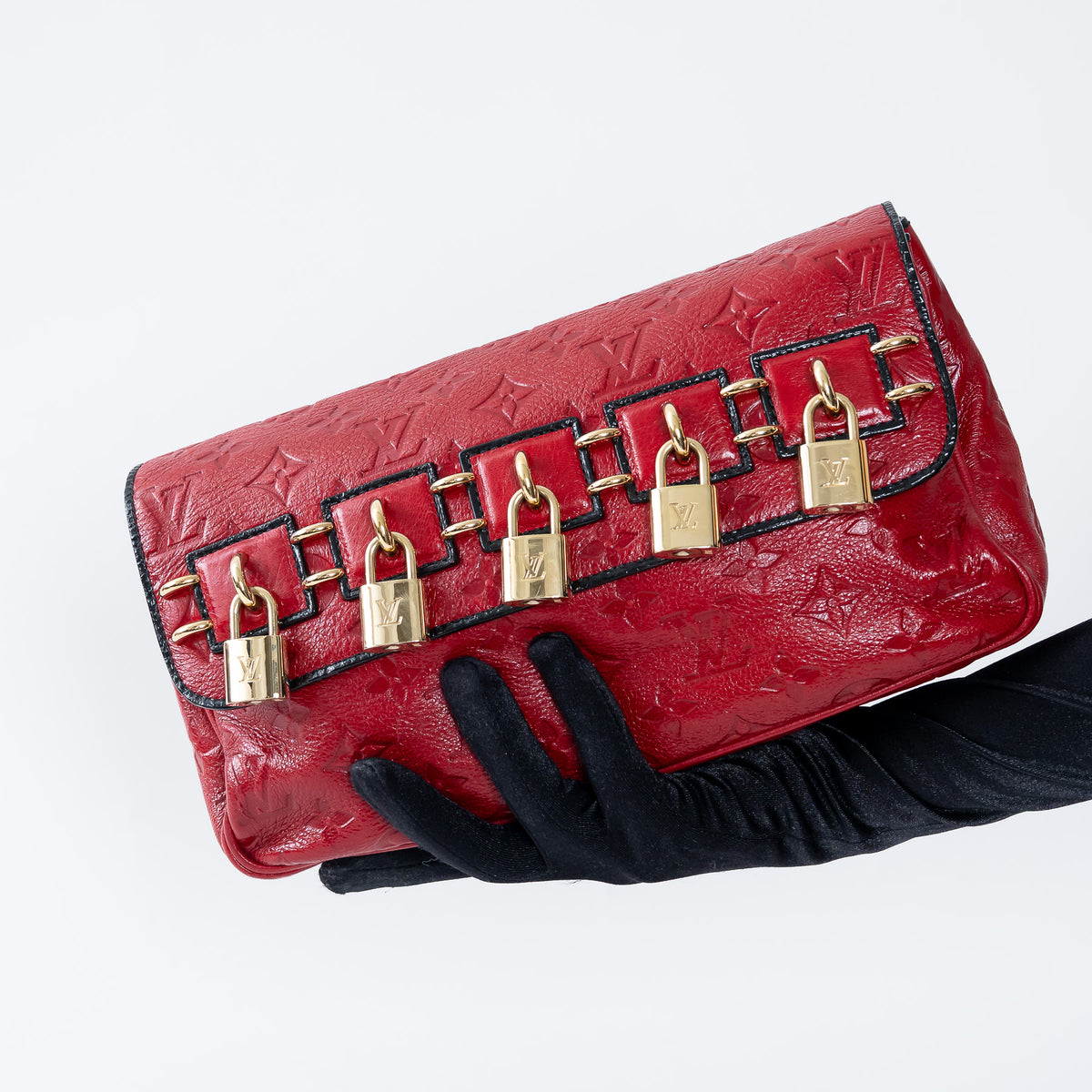 LV red Empreinte Monogram "My Deer Enigme" Clutch