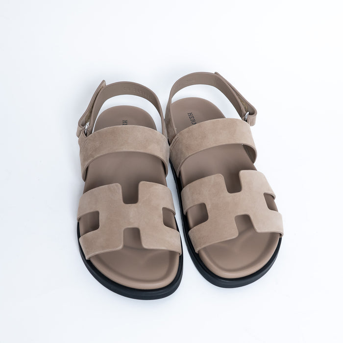 Hermes "Genius Sandal" In Beige Sable Size 39