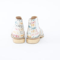 Pre-Loved Chanel™ Multicolour Logo Print Ankle Boots Size 38.5
