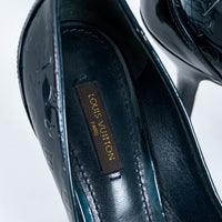 Louis Vuitton Green Patent Monogram Pumps Size 37