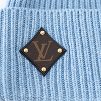 Louis Vuitton Pink/Blue Ribbed Knit Hats with Logo Detail