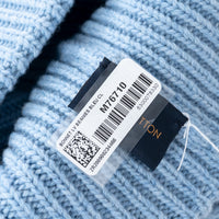 Louis Vuitton Pink/Blue Ribbed Knit Hats with Logo Detail