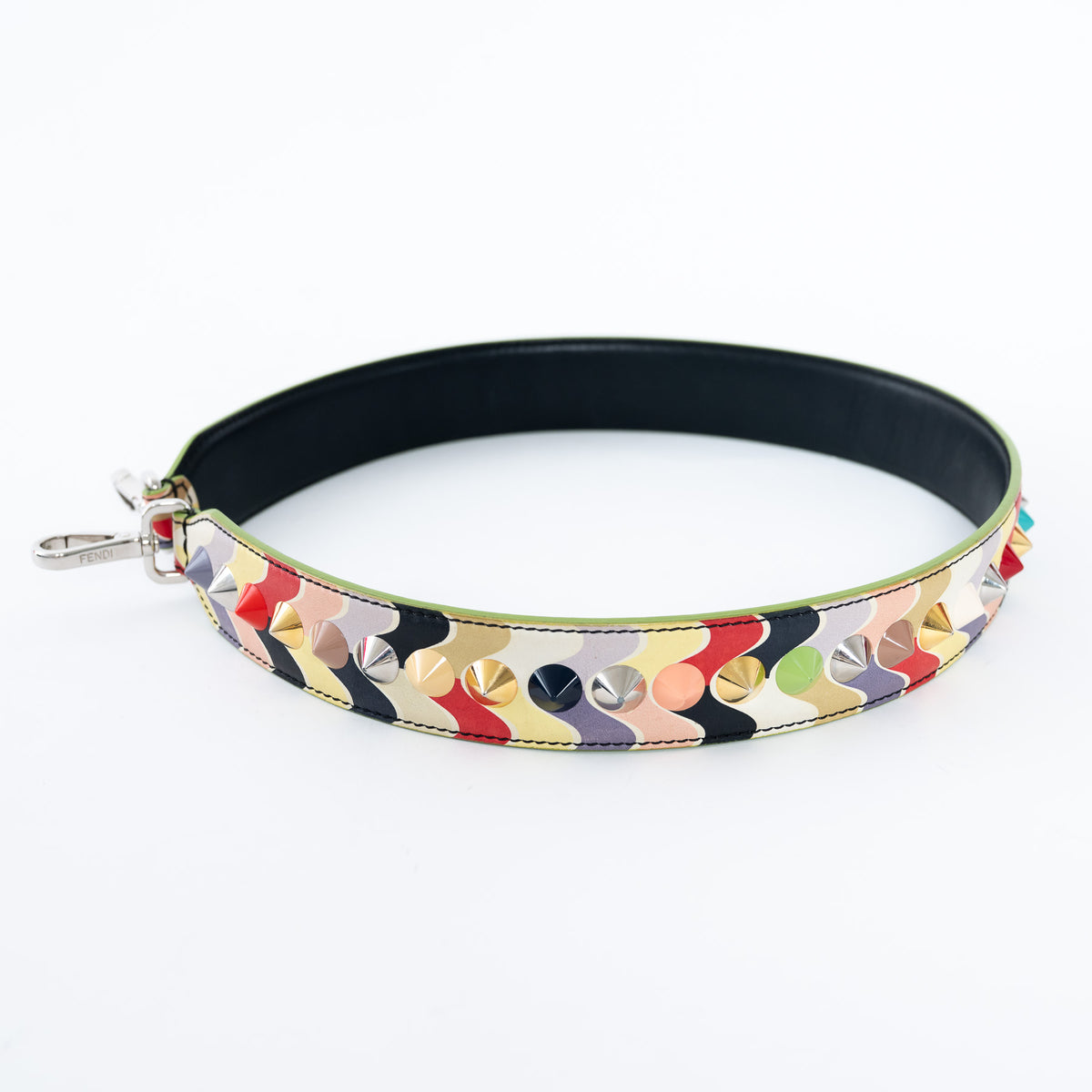 Fendi Multicolour Leather Studded Strap