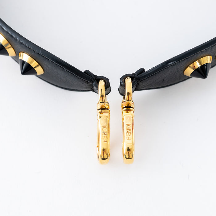 Fendi Black and Gold Studded Strap