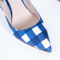 Miu Miu Satin Gingham Slingback Heels Size 36