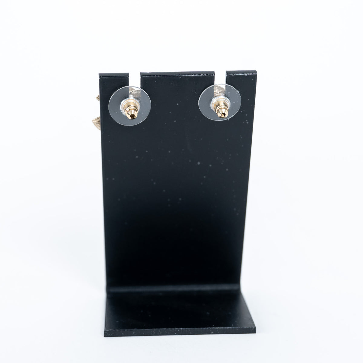 Pre-Loved Chanel™ Gold Tone Logo Stud Earrings with Multi Size Faux Pearls