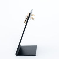 Pre-Loved Chanel™ Gold Tone Logo Stud Earrings with Multi Size Faux Pearls