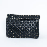 Valentino Quilted Rockstud Splice Leather Chain Bag