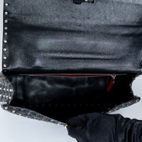 Valentino Quilted Rockstud Splice Leather Chain Bag