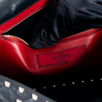 Valentino Quilted Rockstud Splice Leather Chain Bag