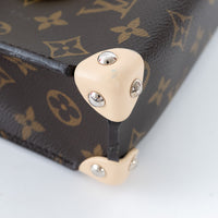 Louis Vuitton Yellow Leather and Monogram Canvas Tribal Mask Pochette PM Size