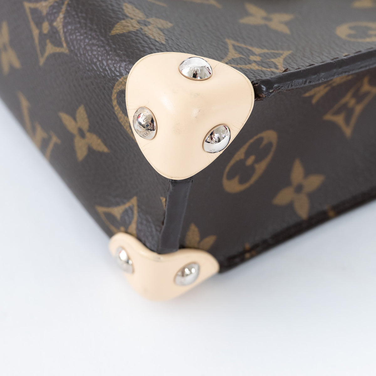 Louis Vuitton Yellow Leather and Monogram Canvas Tribal Mask Pochette PM Size