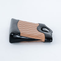 Pre-Loved Chanel™ Tan & Black Shiny Calfskin Leather Mini 31 Handbag