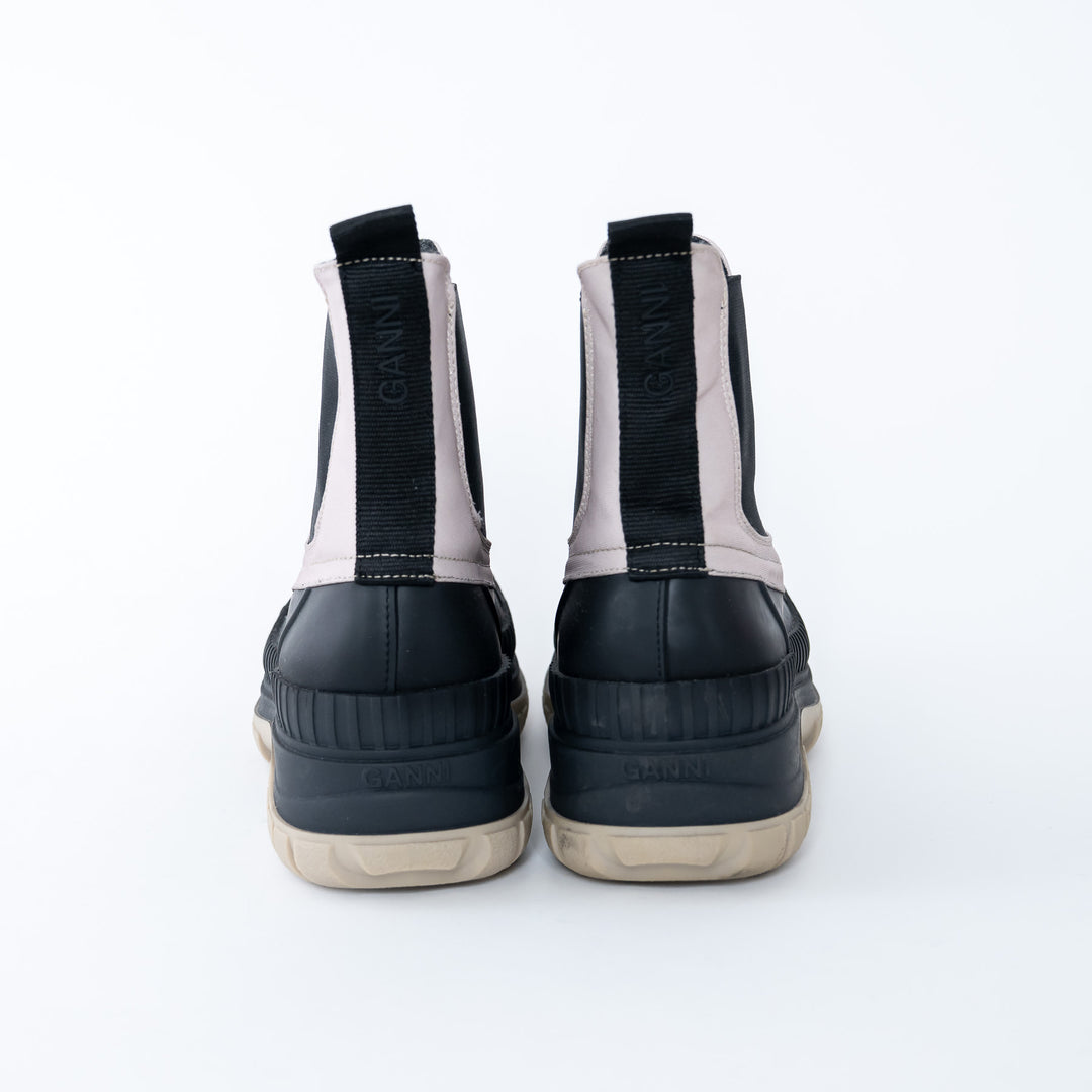 Ganni Canvas Chelsea Winter Boots Size 37