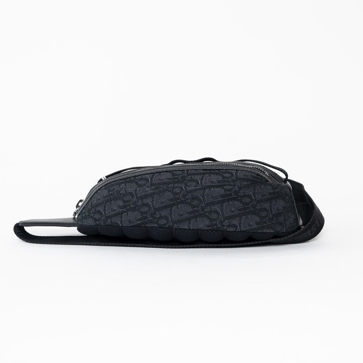 Dior Men's Black Oblique Canvas Scarab Sling Crossbody Bag