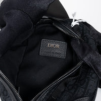 Dior Men's Black Oblique Canvas Scarab Sling Crossbody Bag
