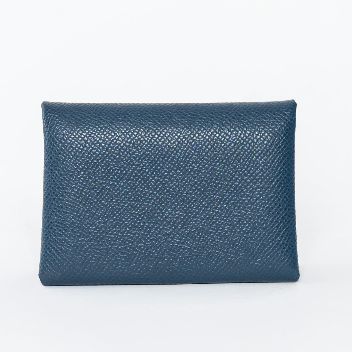 Hermes Bleu de Prusse & Vert Fizz Epsom Leather Calvi Verso Cardholder