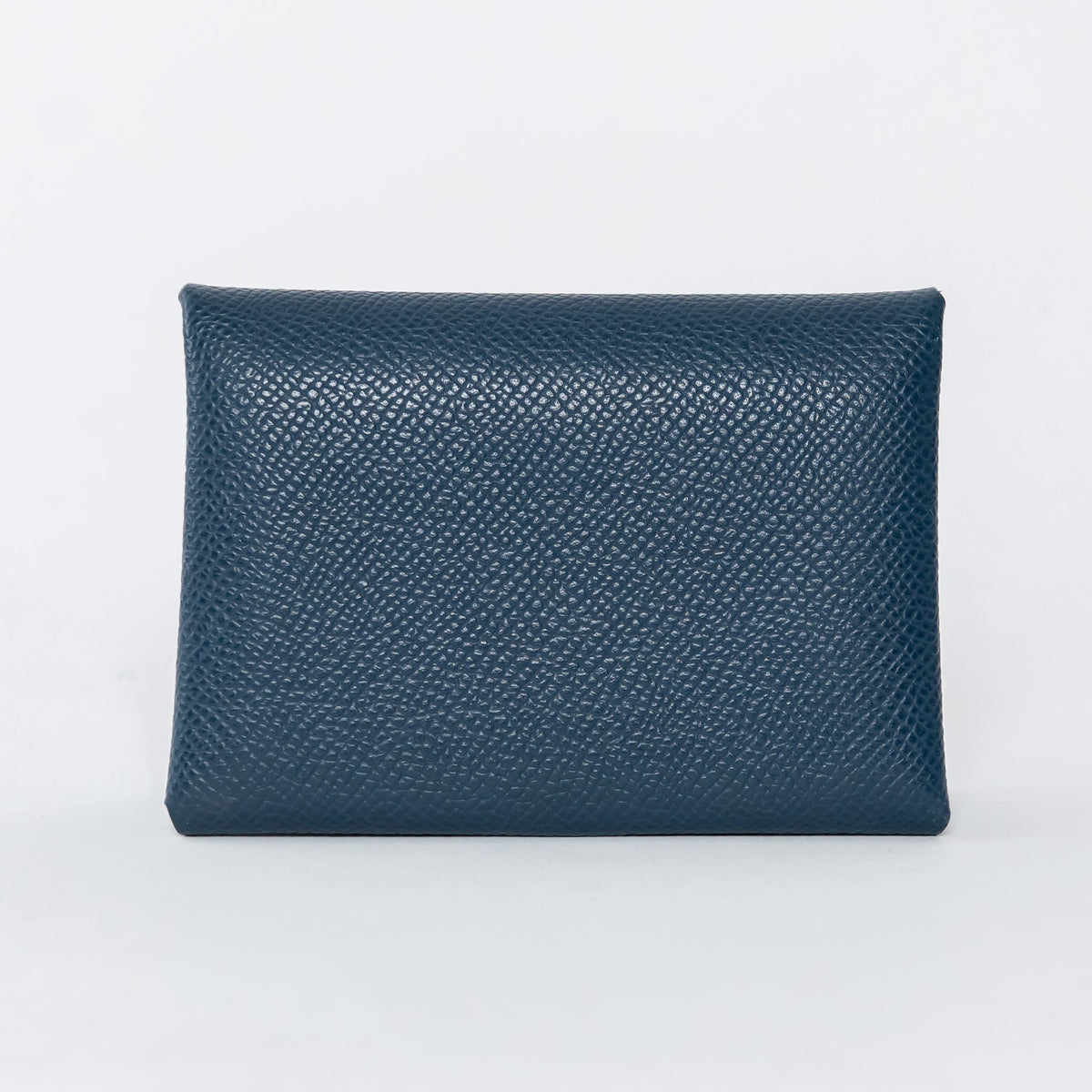 Hermes Bleu de Prusse & Vert Fizz Epsom Leather Calvi Verso Cardholder