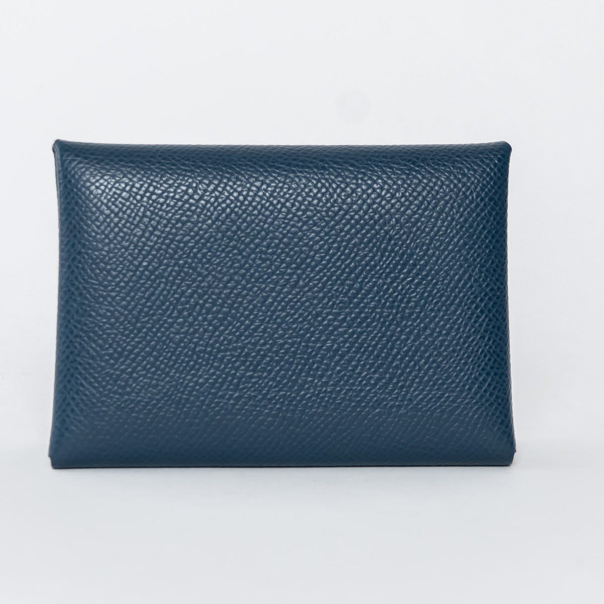 Hermes Bleu de Prusse & Vert Fizz Epsom Leather Calvi Verso Cardholder