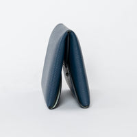 Hermes Bleu de Prusse & Vert Fizz Epsom Leather Calvi Verso Cardholder