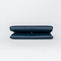 Hermes Bleu de Prusse & Vert Fizz Epsom Leather Calvi Verso Cardholder