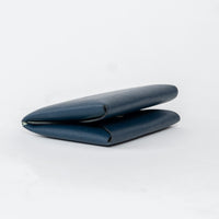 Hermes Bleu de Prusse & Vert Fizz Epsom Leather Calvi Verso Cardholder