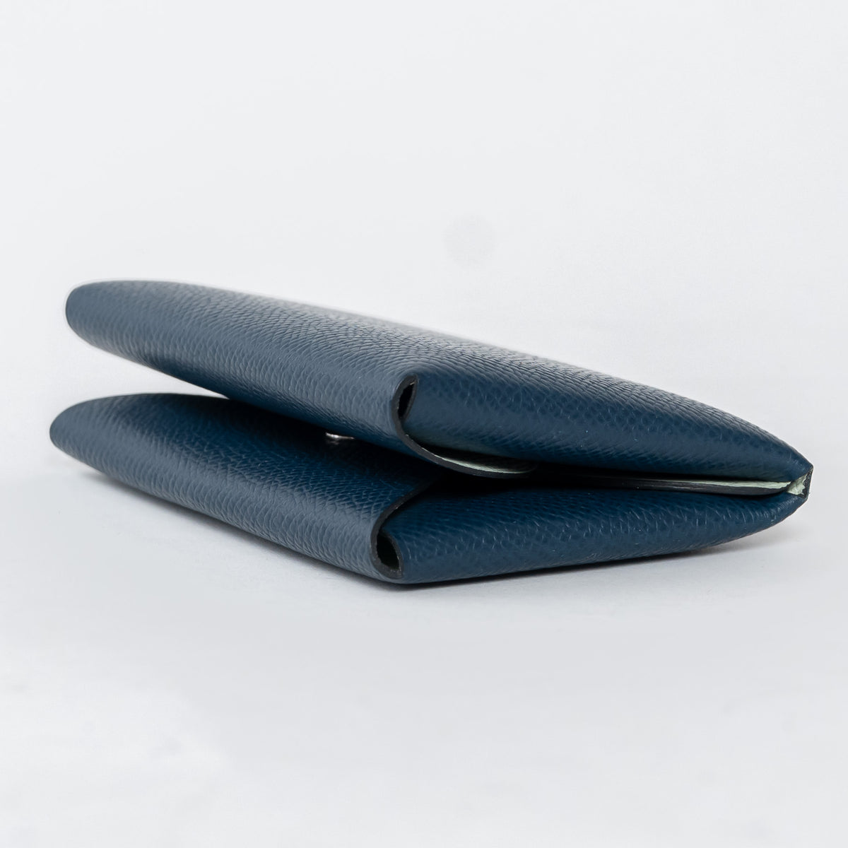 Hermes Bleu de Prusse & Vert Fizz Epsom Leather Calvi Verso Cardholder