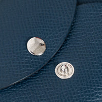 Hermes Bleu de Prusse & Vert Fizz Epsom Leather Calvi Verso Cardholder