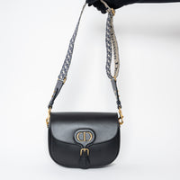 Dior Black Grained Calfskin Medium Dior Bobby Bag