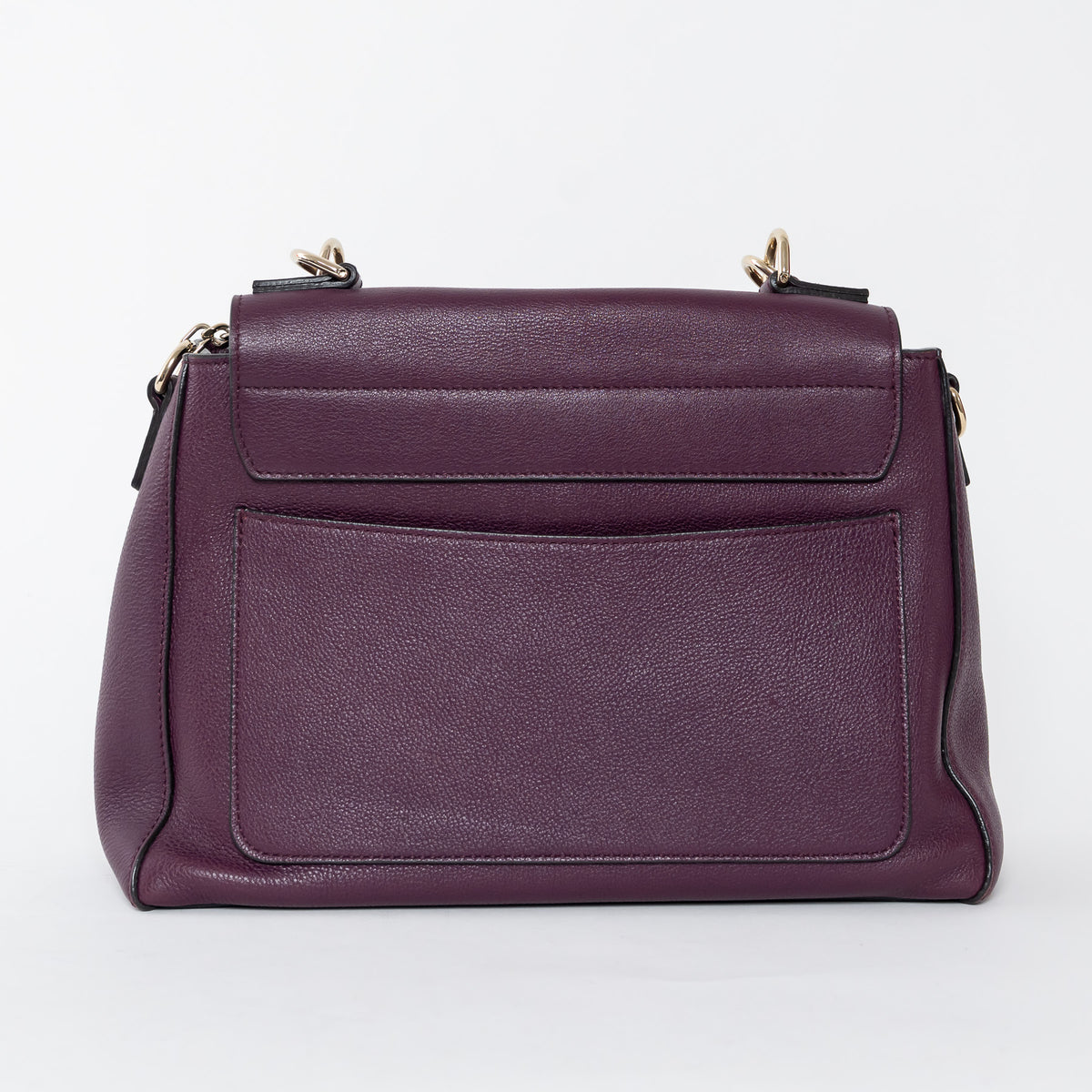 Chloe Deep Purple Calfskin Leather Medium Faye Day Bag