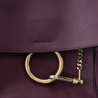 Chloe Deep Purple Calfskin Leather Medium Faye Day Bag