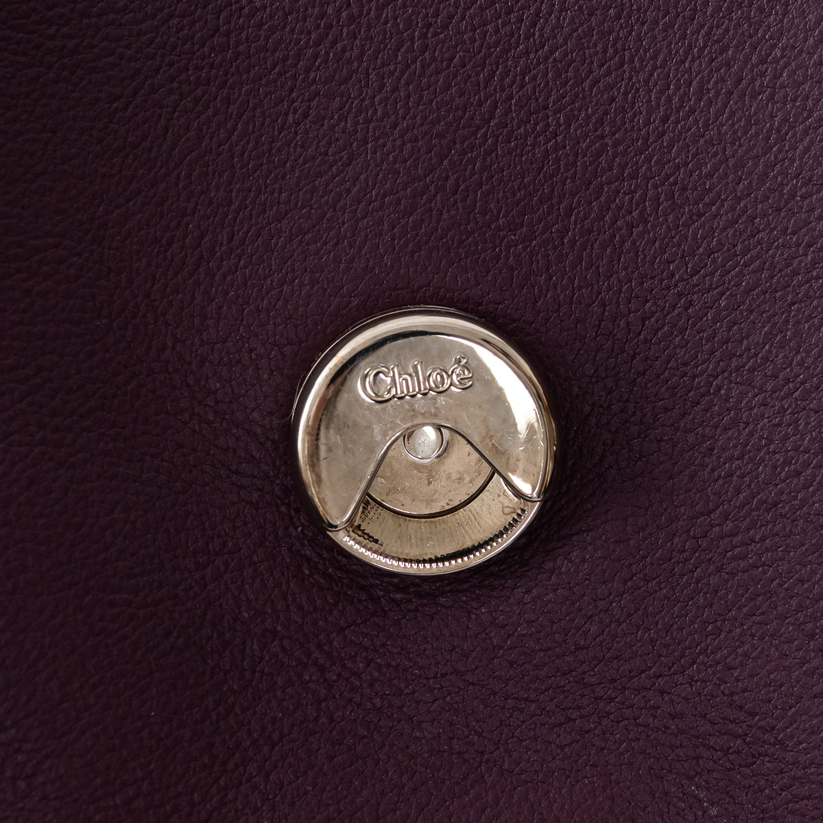 Chloe Deep Purple Calfskin Leather Medium Faye Day Bag