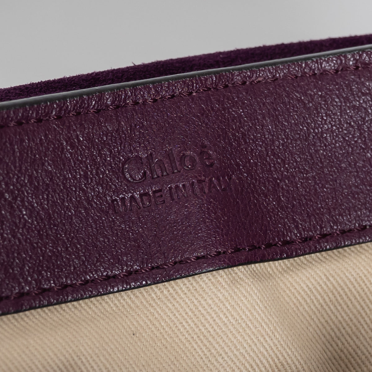 Chloe Deep Purple Calfskin Leather Medium Faye Day Bag