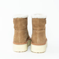 Prada Cinnamon Suede Shearling Boots Size 37