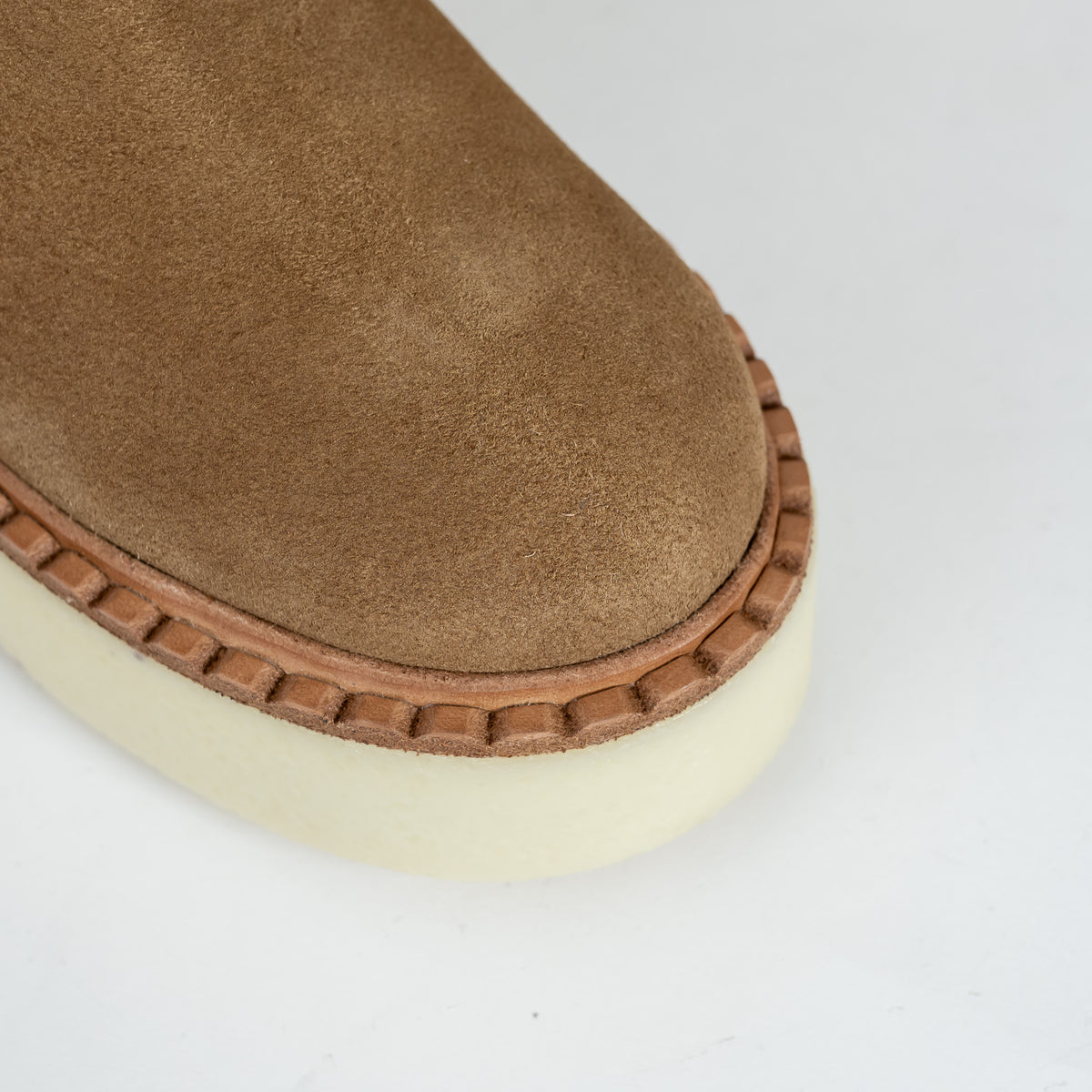 Prada Cinnamon Suede Shearling Boots Size 37