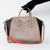 Givenchy Beige Tri-color Goatskin Leather Medium Antigona Handbag