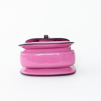 Gucci Pink Patent Leather Bamboo 1947 Mini Top Handle Handbag