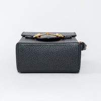 Gucci Black Grained Leather Horsebit 1955 Vertical Crossbody Bag