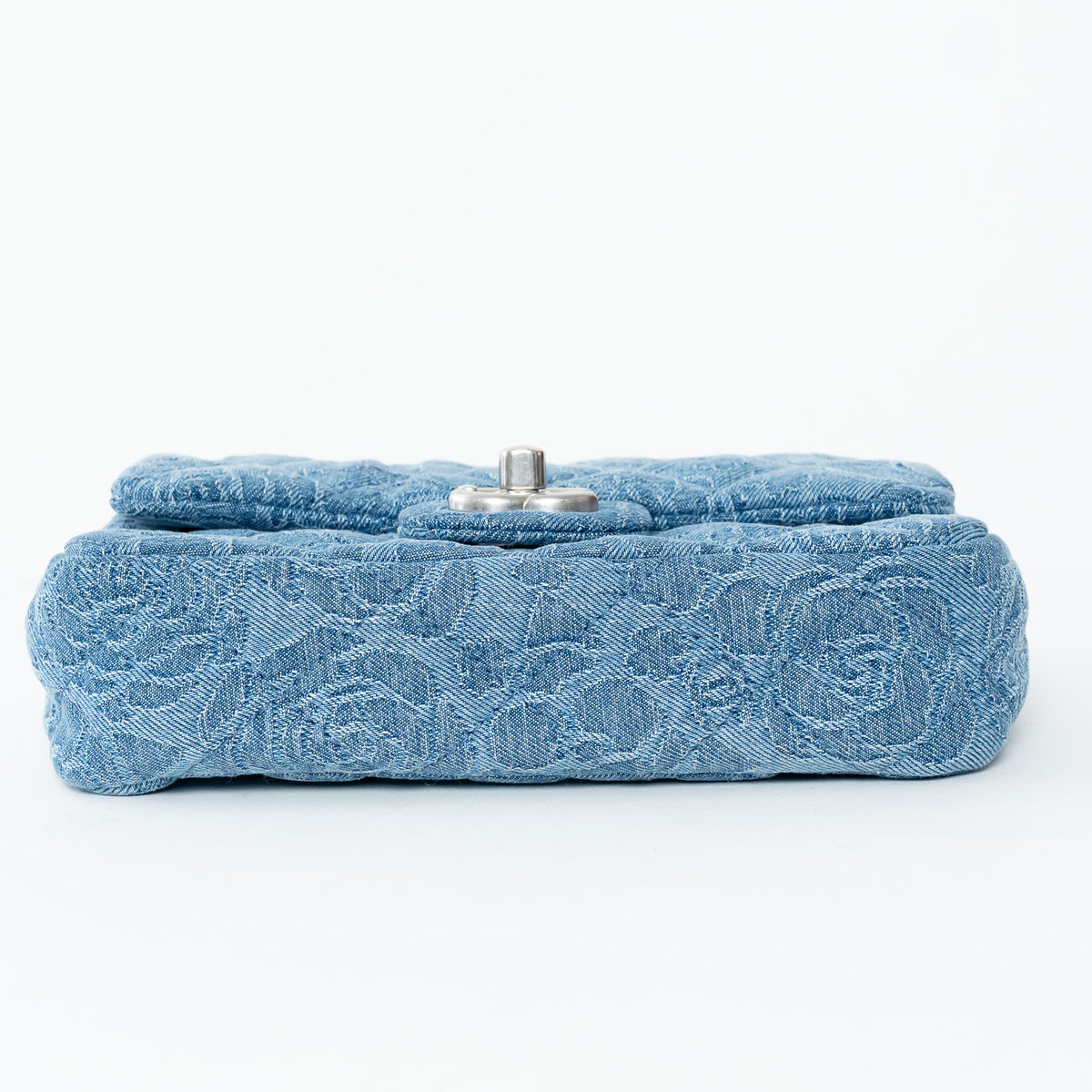 Pre-Loved Chanel™ Blue Camelia Denim Mini Sweetheart Crush Flap Bag