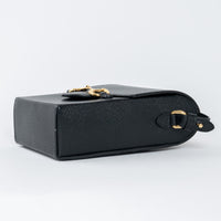 Gucci Black Grained Leather Horsebit 1955 Vertical Crossbody Bag