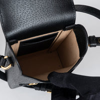 Gucci Black Grained Leather Horsebit 1955 Vertical Crossbody Bag