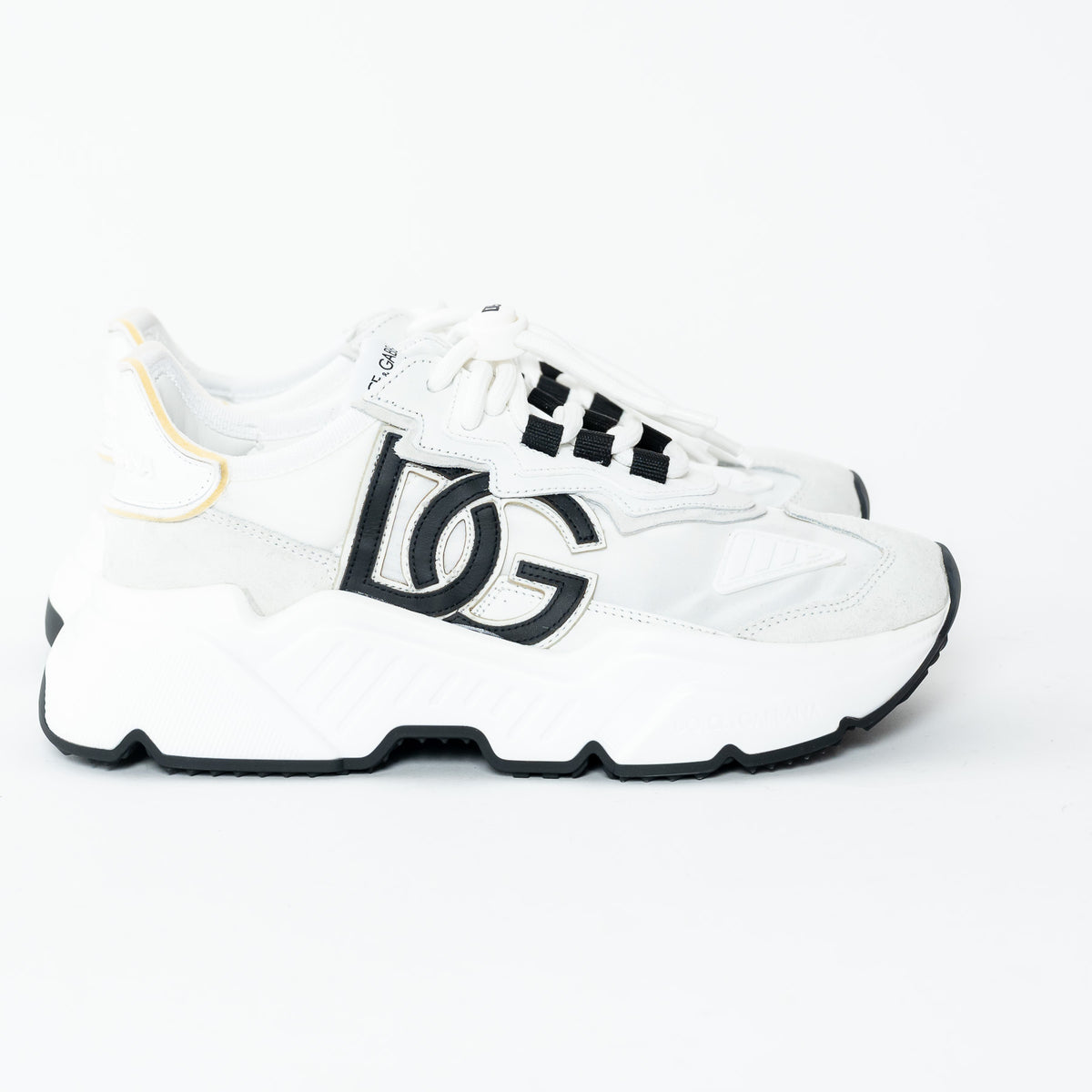 Dolce & Gabbana White Nylon Daymaster Low Top Sneakers Size 37.5