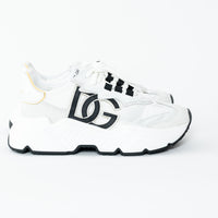 Dolce & Gabbana White Nylon Daymaster Low Top Sneakers Size 37.5