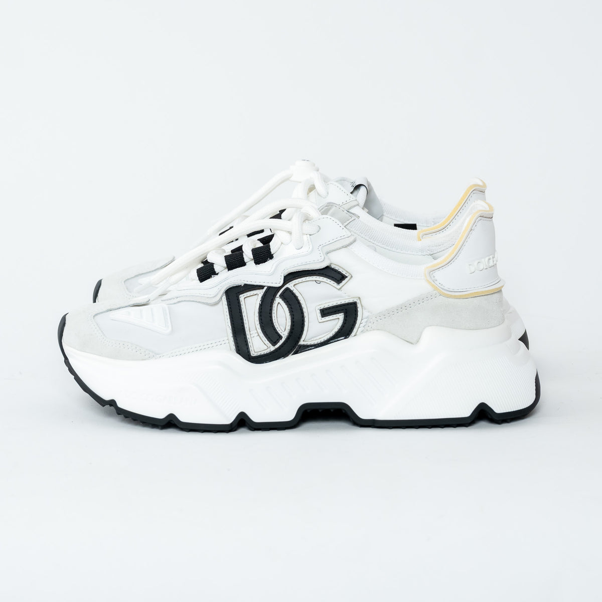 Dolce & Gabbana White Nylon Daymaster Low Top Sneakers Size 37.5