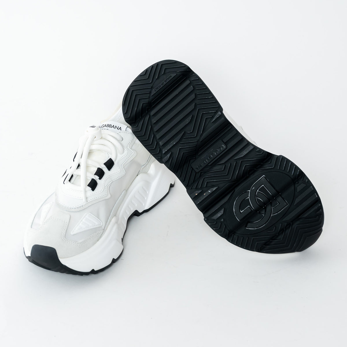 Dolce & Gabbana White Nylon Daymaster Low Top Sneakers Size 37.5