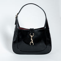 Gucci Black Patent Leather Medium Jackie 1961 Shoulder Bag