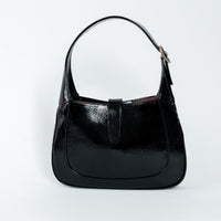 Gucci Black Patent Leather Medium Jackie 1961 Shoulder Bag